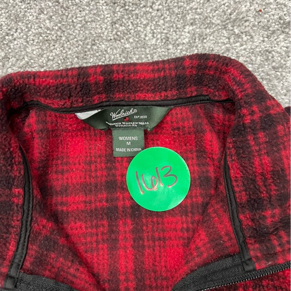 Woolrich vest womens medium red black casual outdoor gorpcore flannel winter - Picture 6 of 10